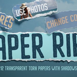 12 Isolated Paper Rips