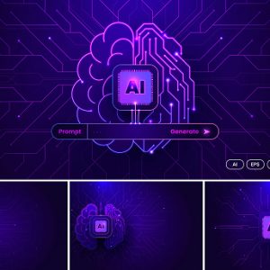 AI Circuit Board Futuristic Backgrounds