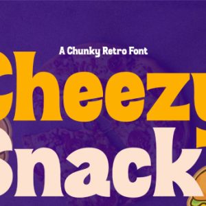Cheezy Snack Chunky Retro Font