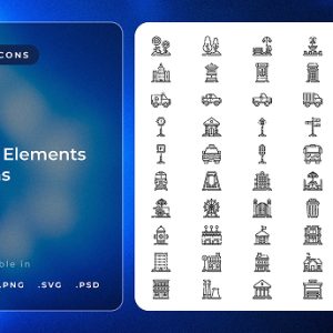 City Elements Icons