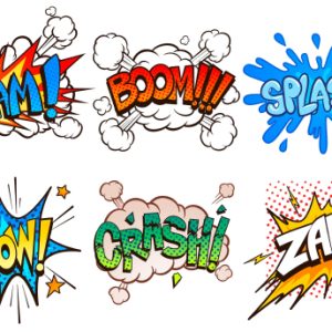 Comic Book Sound Effects Text