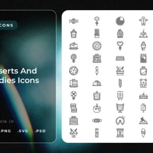 Desserts And Candies Icons