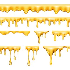 Dripping oil or honey, stream drops