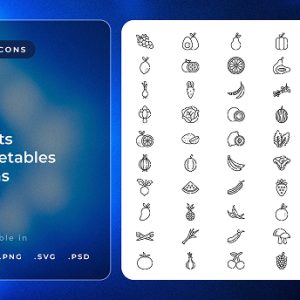 Fruits Vegetables Icons
