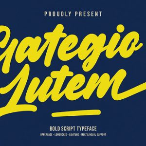Gategio Lutem Script Handmade Bold Font