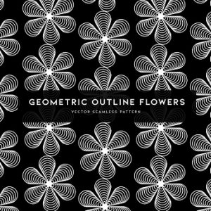 Geometric Outline Flowers