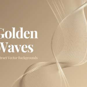 Gold Grid Waves Backgrounds