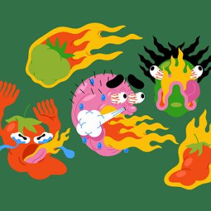 Green Hand Drawn Hot Sauce Asset Illustration