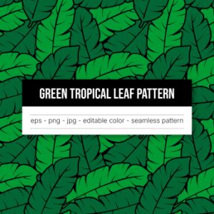 Green Tropical Leaf Pattern