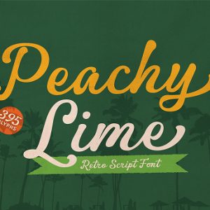 Peachy Lime Retro Script Font