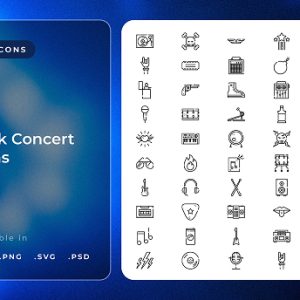 Rock Concert Icons