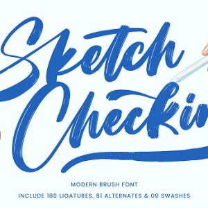 Sketch Checkin Font