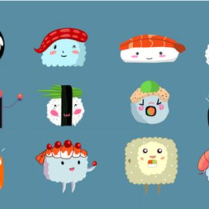 Sushi Stickers Emoji Animations