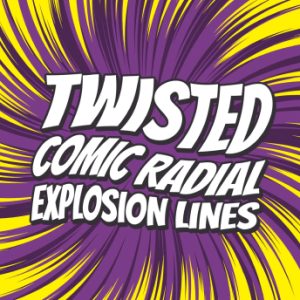 Twisted Comic Radial Explosion Lines