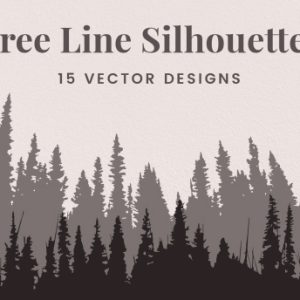 Vector Tree Line Silhouettes